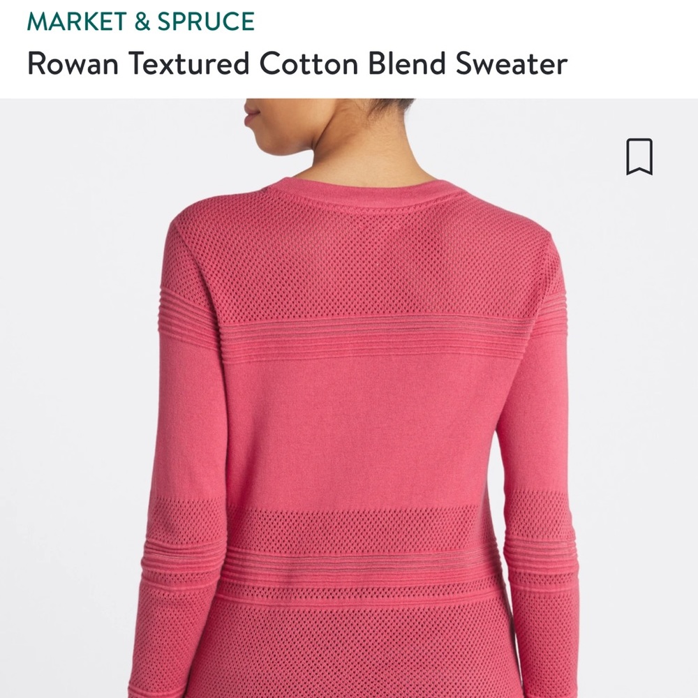 MARKET & SPRUCE
Rowan Textured Cotton Blend Sweater Size Medium